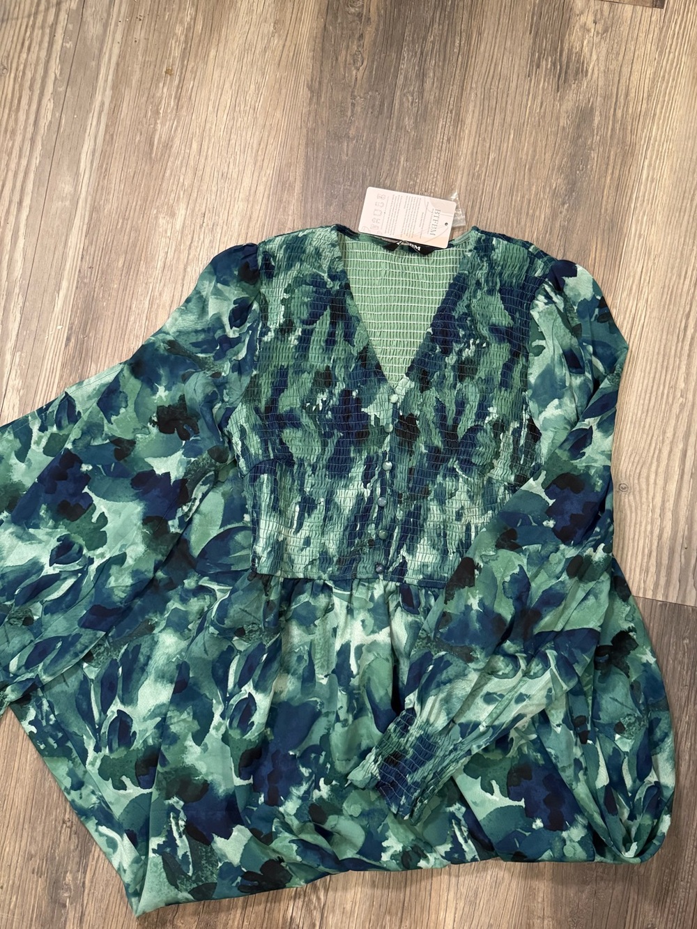 Green Floral Long Dress